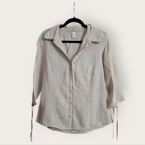 Old Navy Linen Shirt in Cream